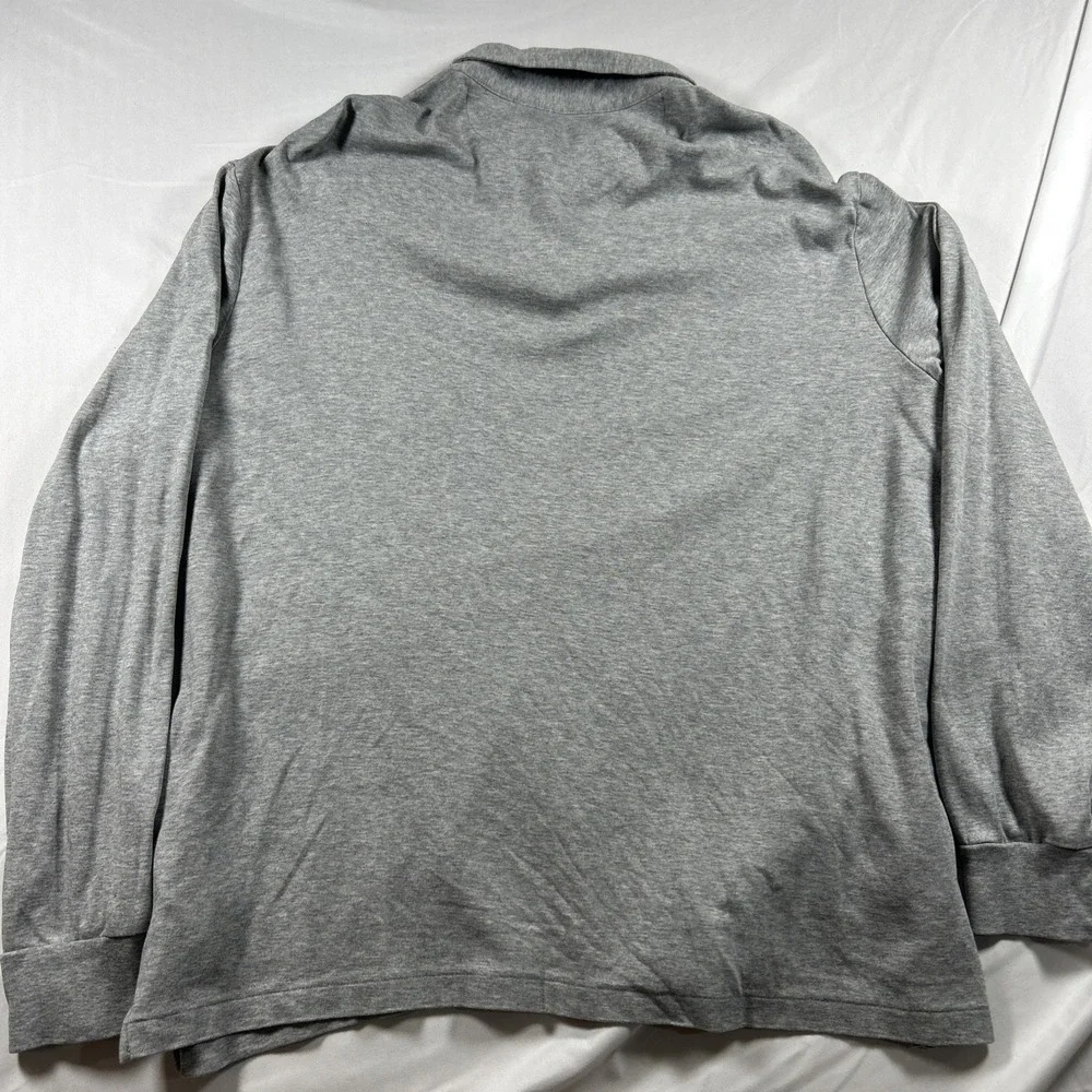 Polo Ralph Lauren Polo Shirt Mens Large Gray Long Sleeve Classic Fit Pony Logo